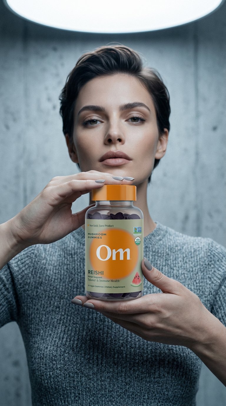 AI product shot of Reishi Mushroom Gummies
