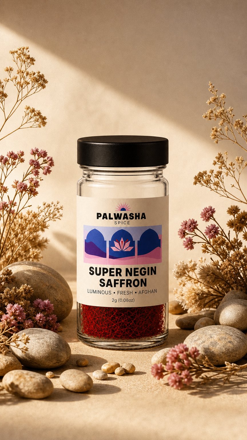 AI product shot of Pure Saffron Threads 2 Grams