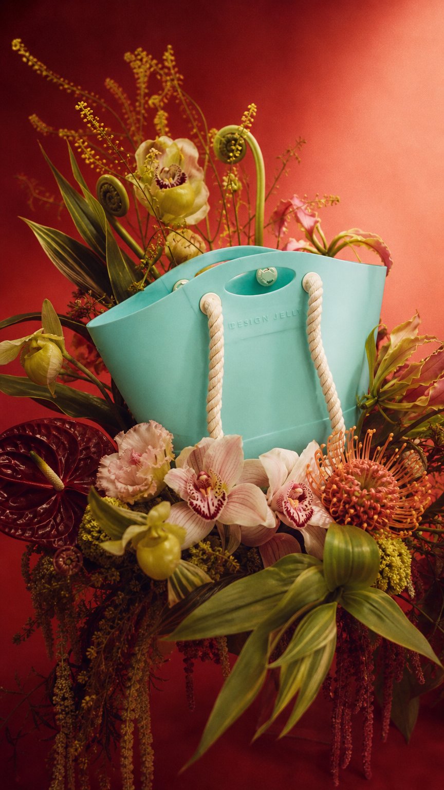 AI product shot of Lemon Jelly Splashy Bag Vegan Tote