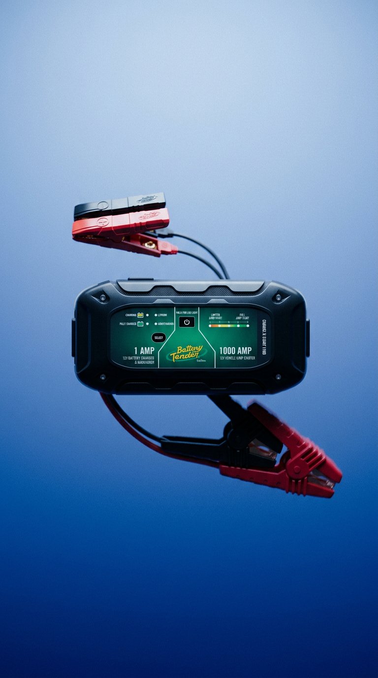 AI product shot of Charge N Start 1100 1 AMP Battery Charger & 1000 AMP Jump Starter