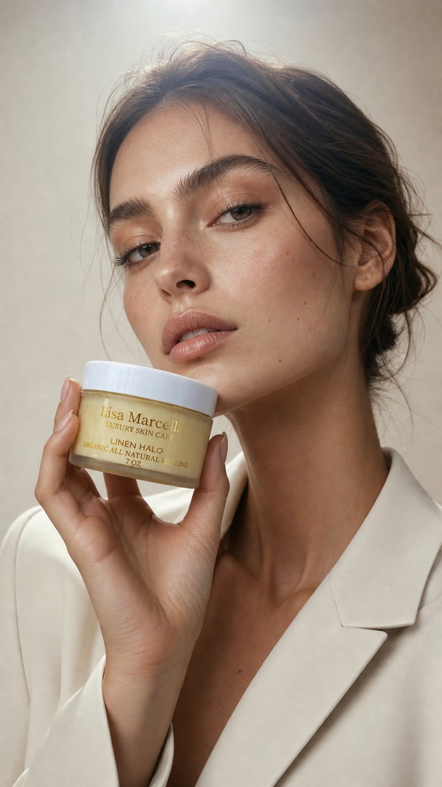 AI product shot of Lisa Marcella Luxury Skin Care Collection