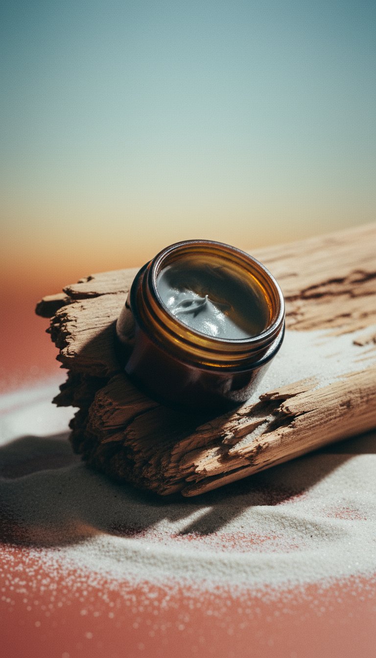 AI product shot of Blue Balance Tallow Balm