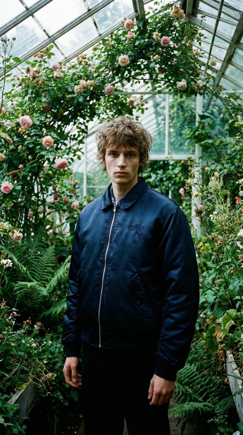 AI product shot of HUF Clothiers Reversible Flight Jacket Navy