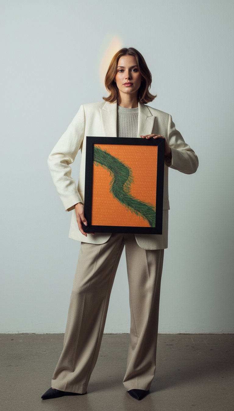 AI product shot of Not perfect at start framed poster
