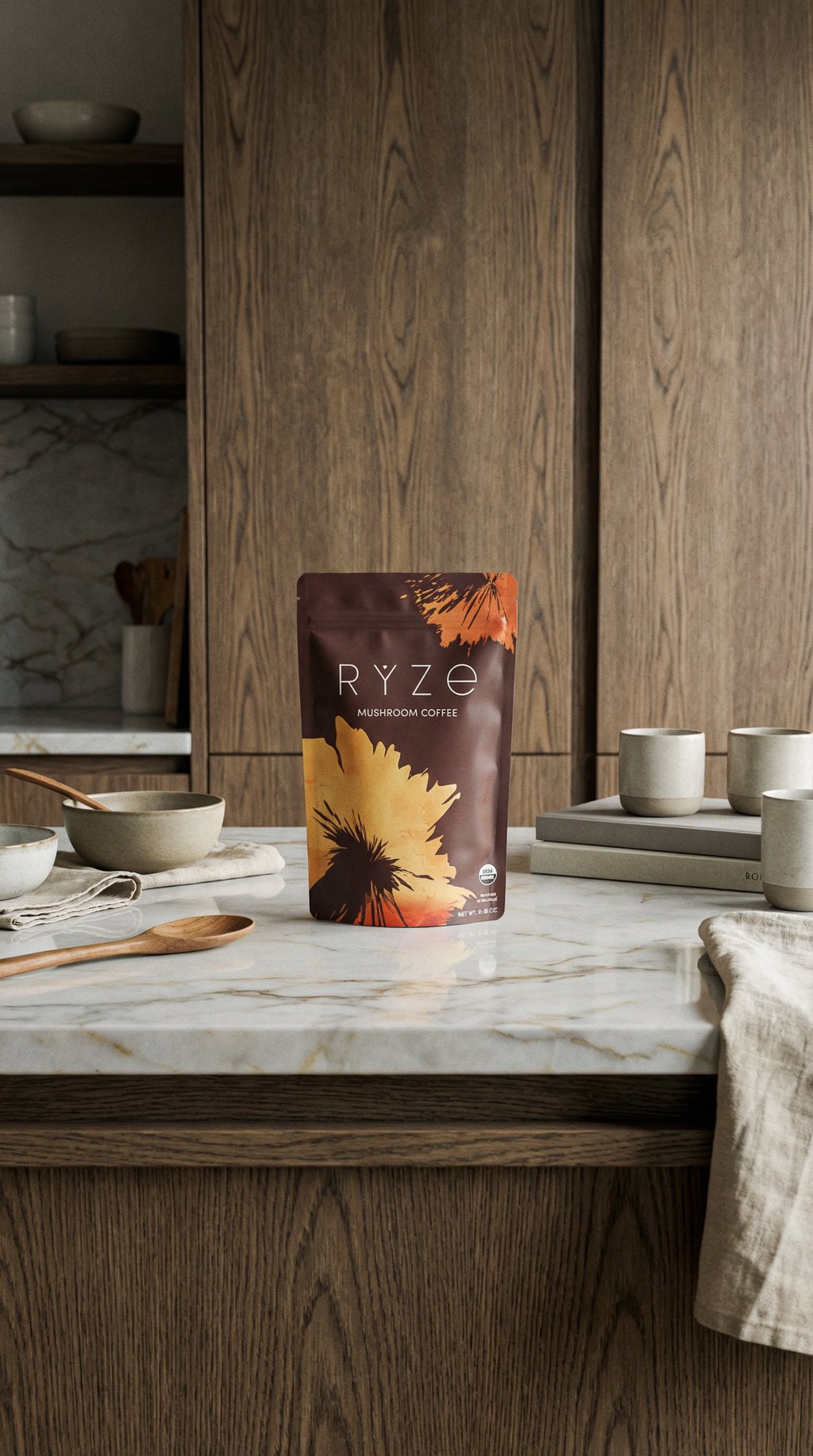 AI product shot of Mushroom Coffee