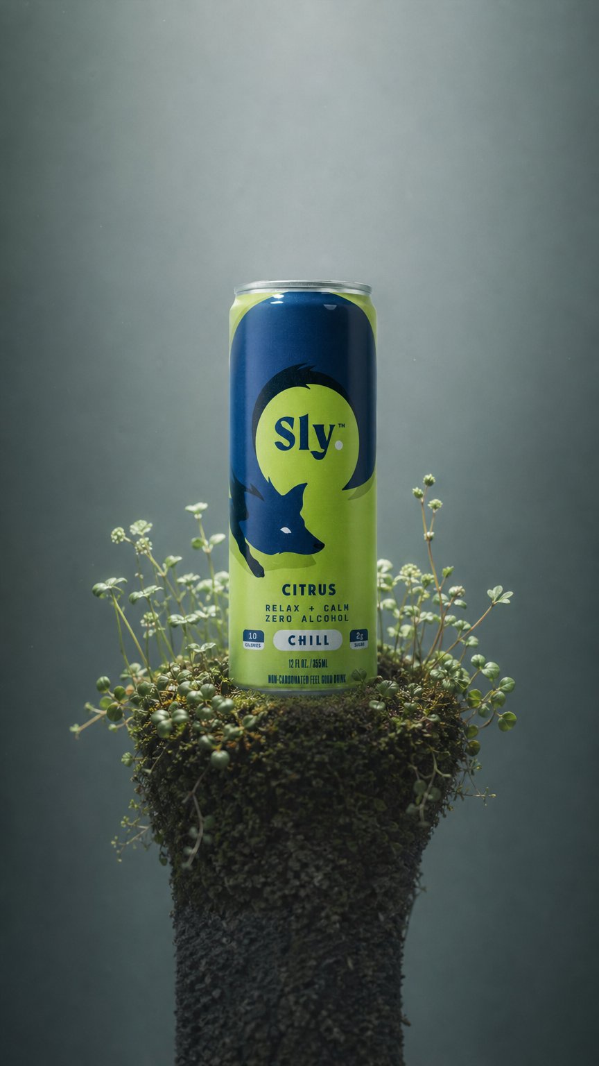 AI product shot of CHILL Citrus - Relax + Calm (12oz)