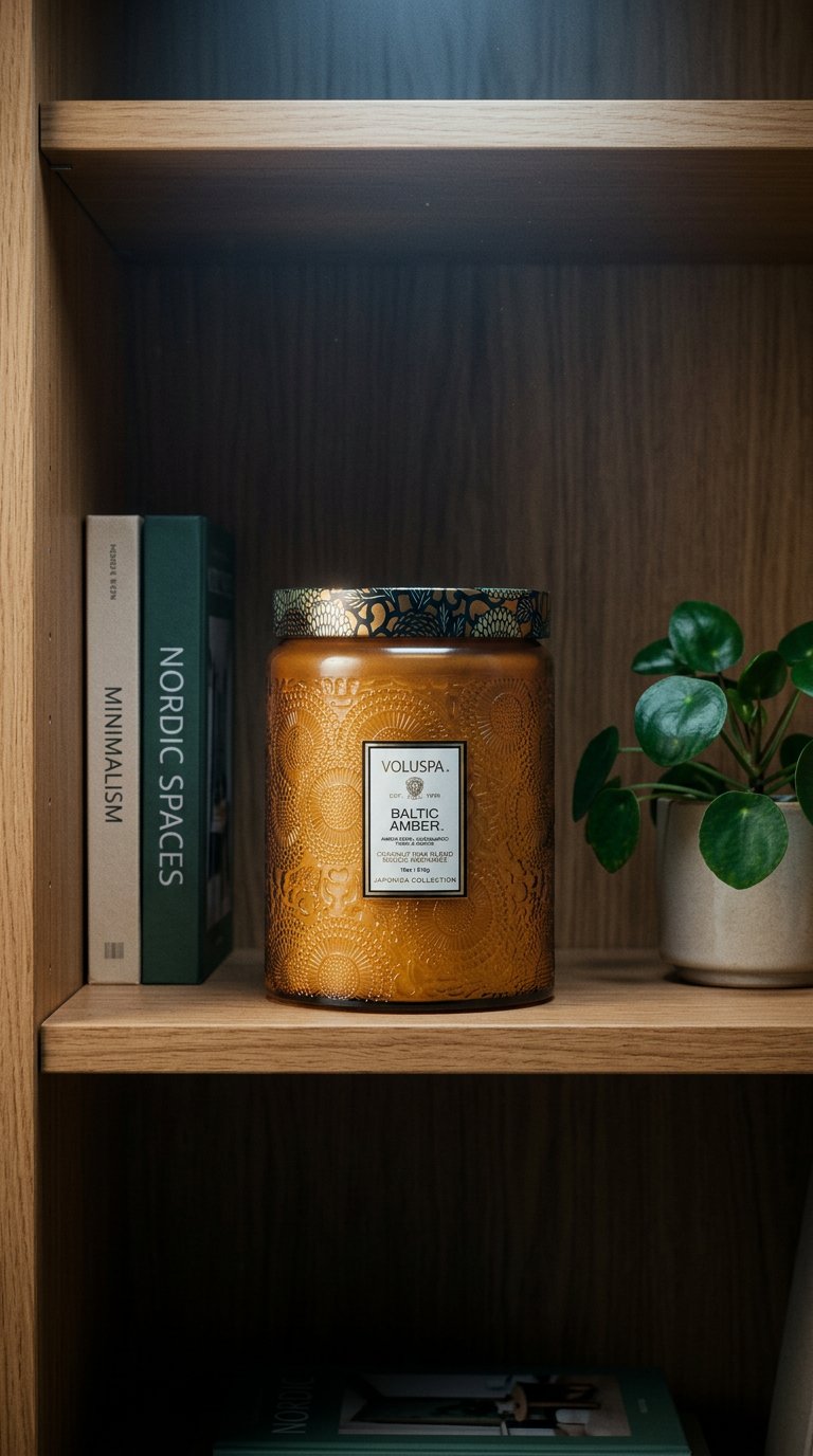 AI product shot of Baltic Amber - Large Jar Candle