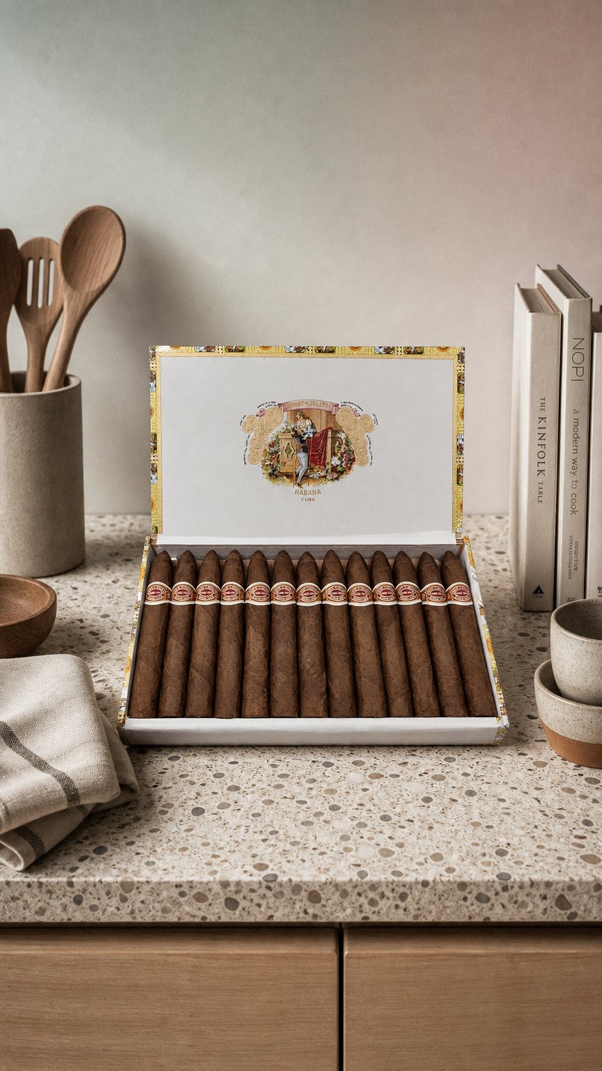 AI product shot of Belicosos | Box 25 | Romeo Y Julieta Cigars