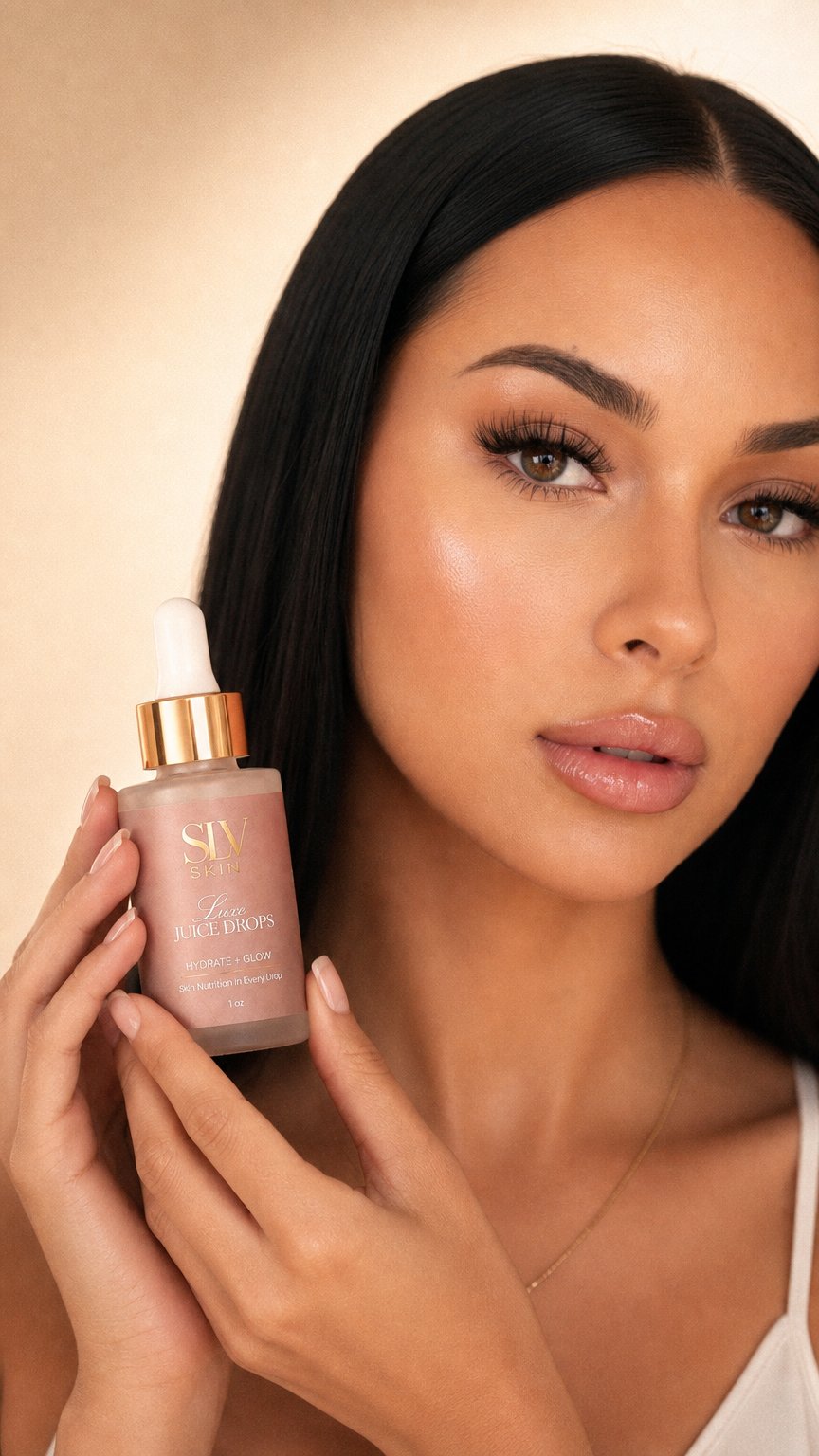 AI product shot of Luxe Juice Drops