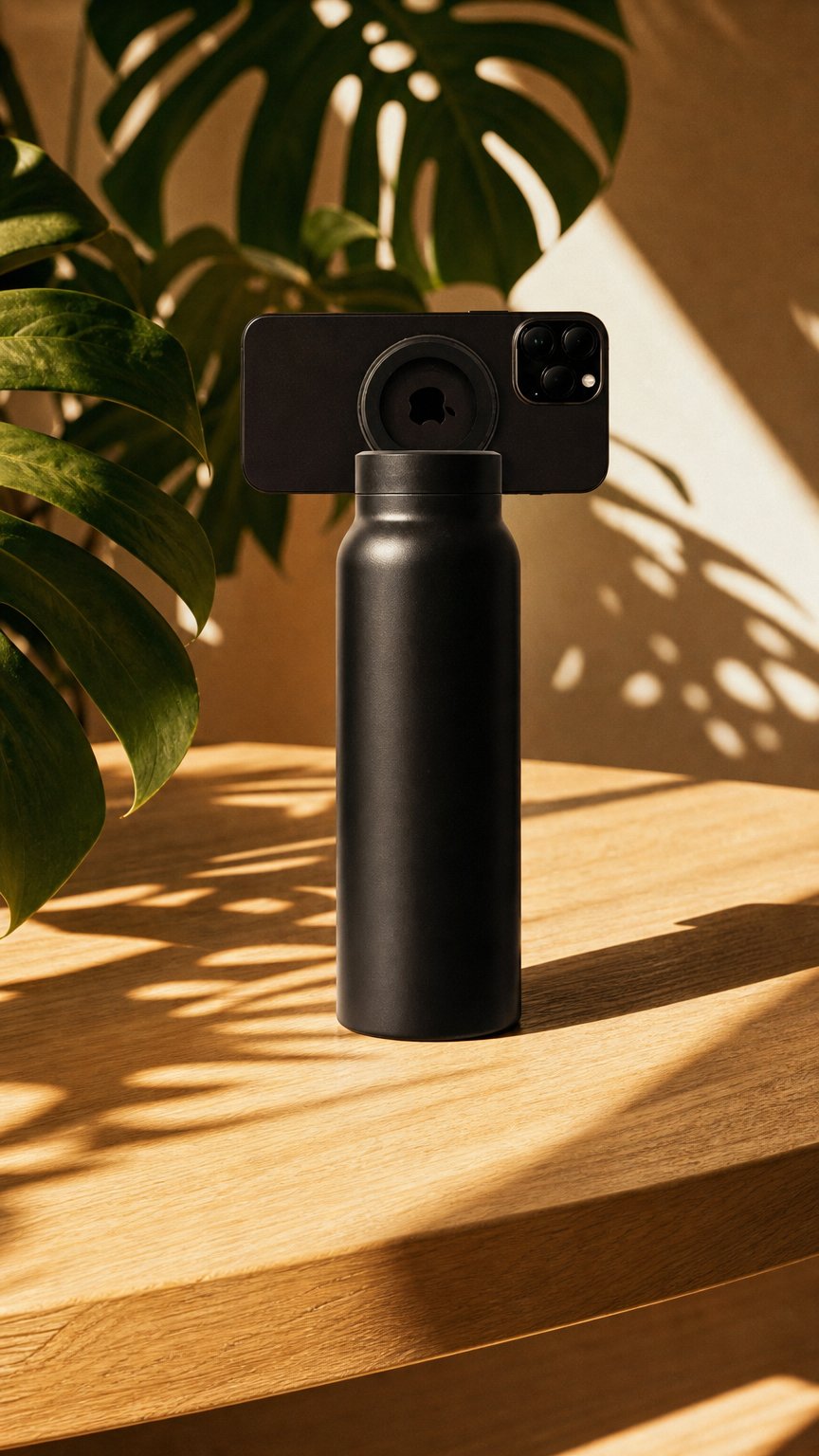 AI product shot of Vannflaske med magnet
