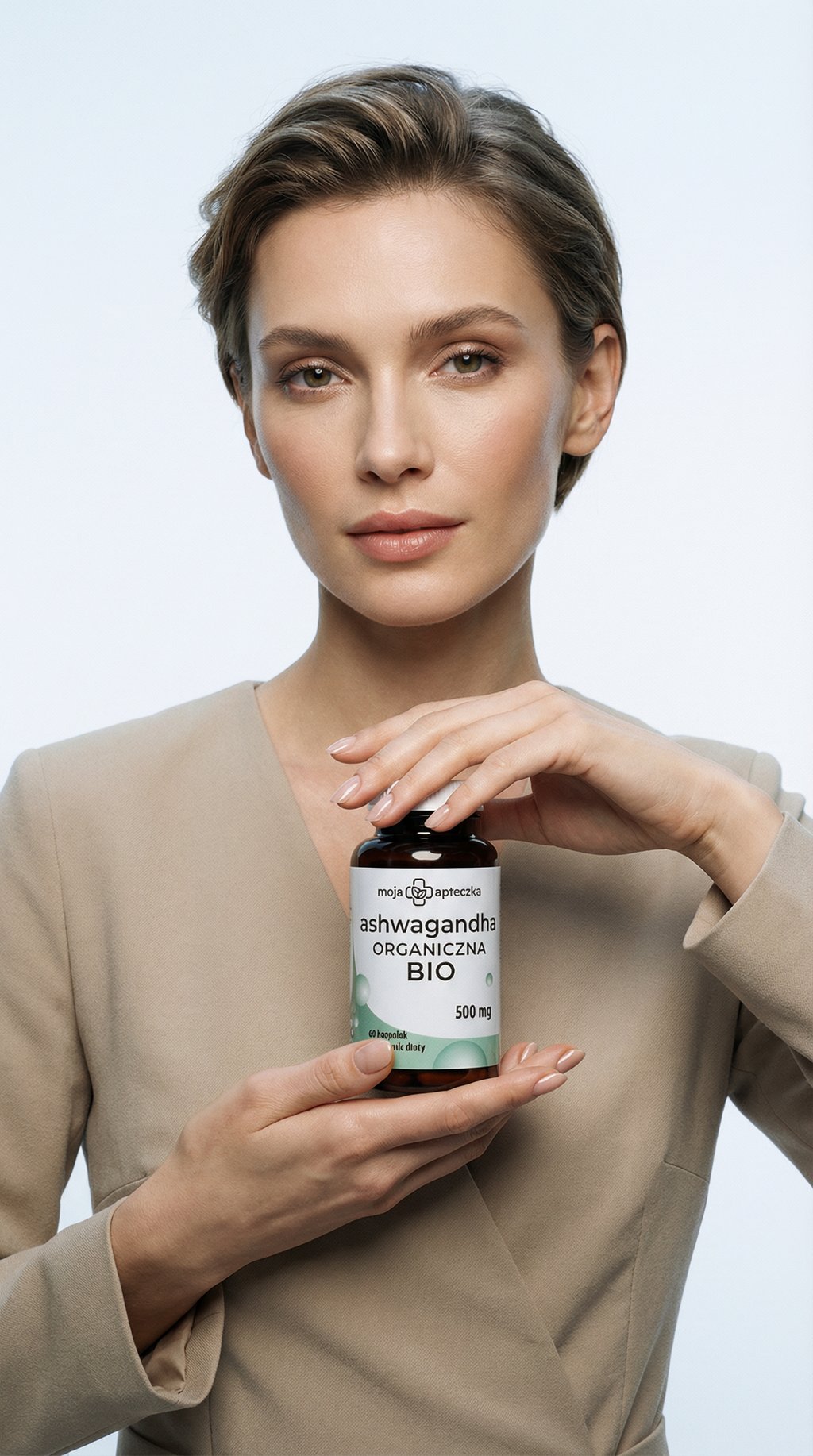 AI product shot of Ashwagandha Organiczna Bio 500 Mg 60 Kapsulek