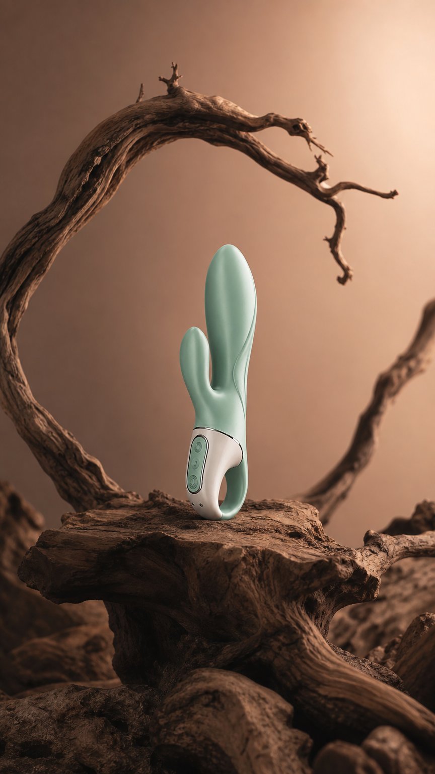 AI product shot of Satisfyer - Air Pump Bunny 5+ Rabbit Vibrator - Mint Türkis