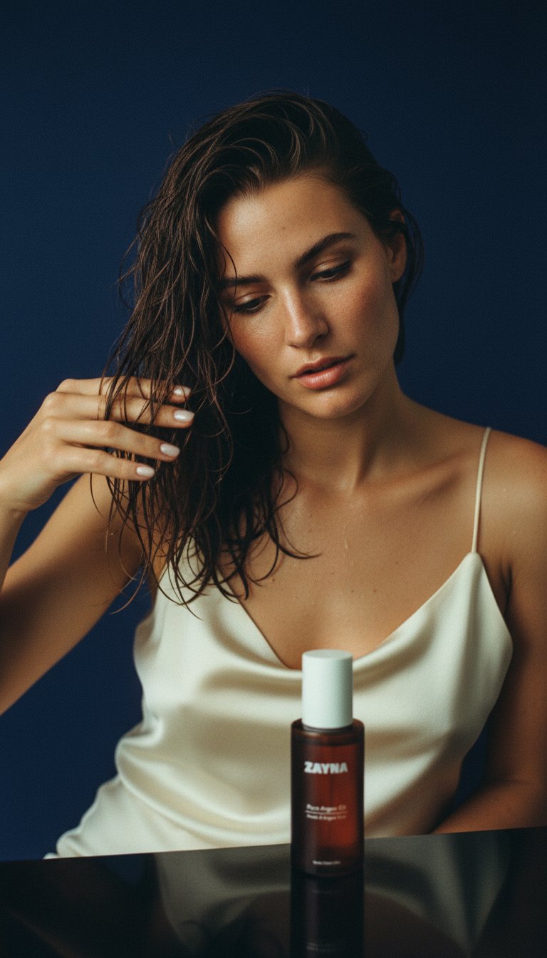 AI product shot of Pure Argan Oil