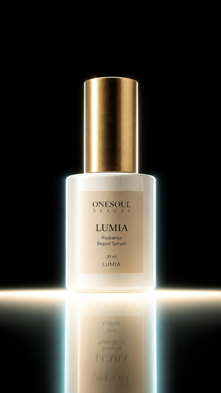AI product shot of GLOW RITUAL — Serum Lumia & Anaëlle