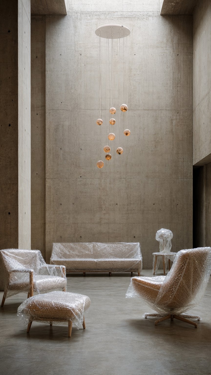 AI product shot of Noor Hanglamp Ø55 cm – Alabaster Clusterlamp met 11 Lichtpunten