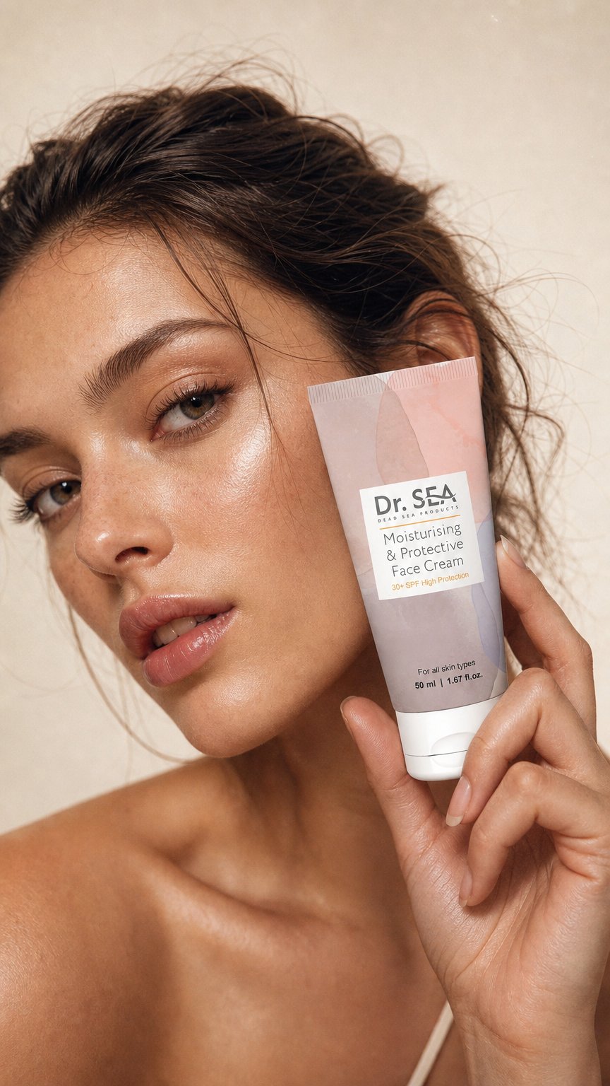 AI product shot of Moisturizing & Protective Face Cream SPF 30+ – 50 ml