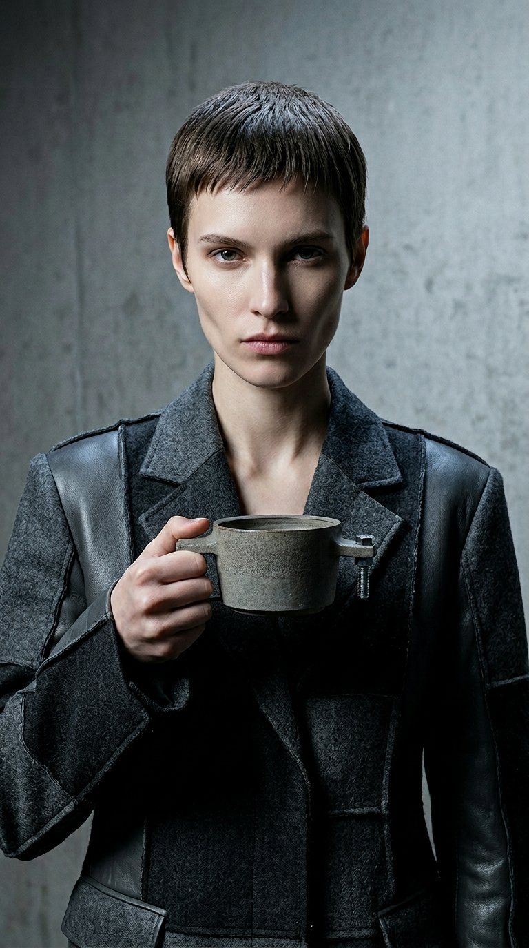 AI product shot of Brutalist Cup 01