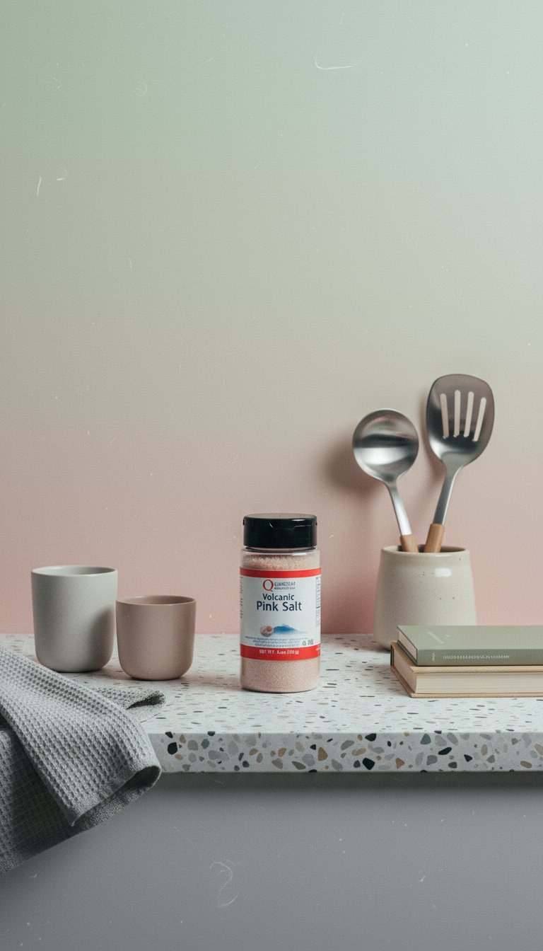 AI product shot of Volcanic Pink Salt (4 oz)