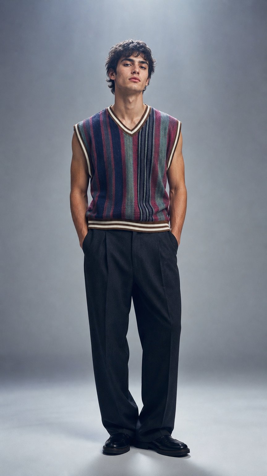 AI product shot of Calm & Collected Cropped Heritage Vest (XL)