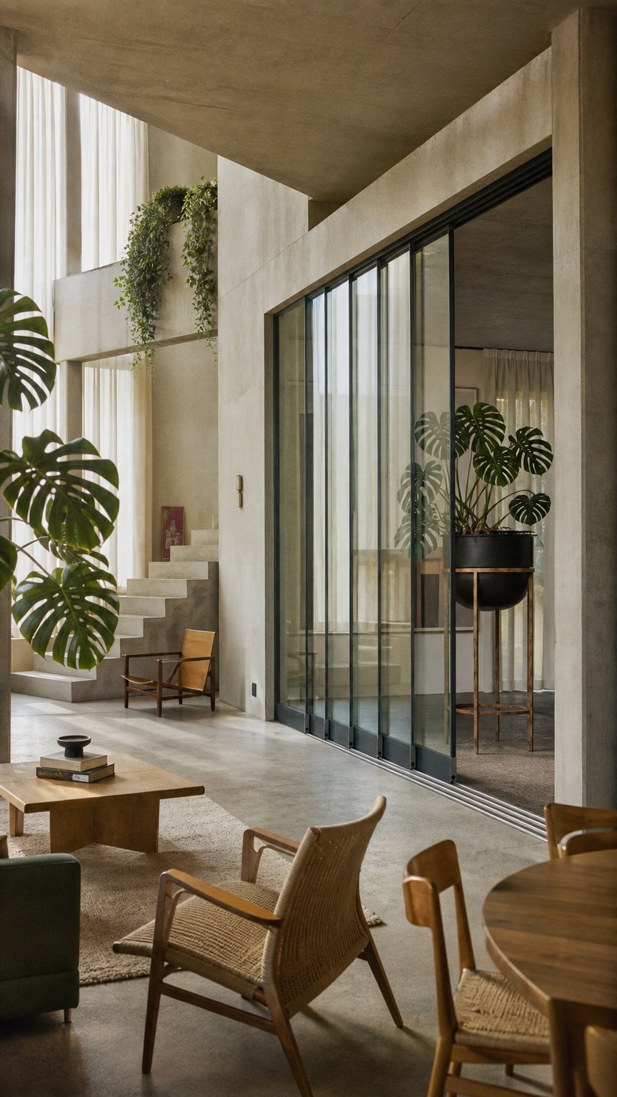 AI product shot of Glazen Schuifwanden Helder Glas