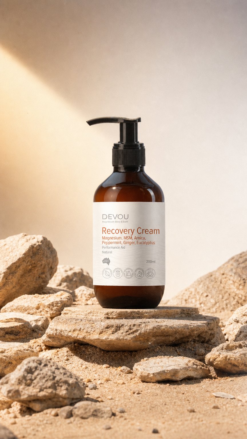 AI product shot of DEVOU Magnesium Deodorant