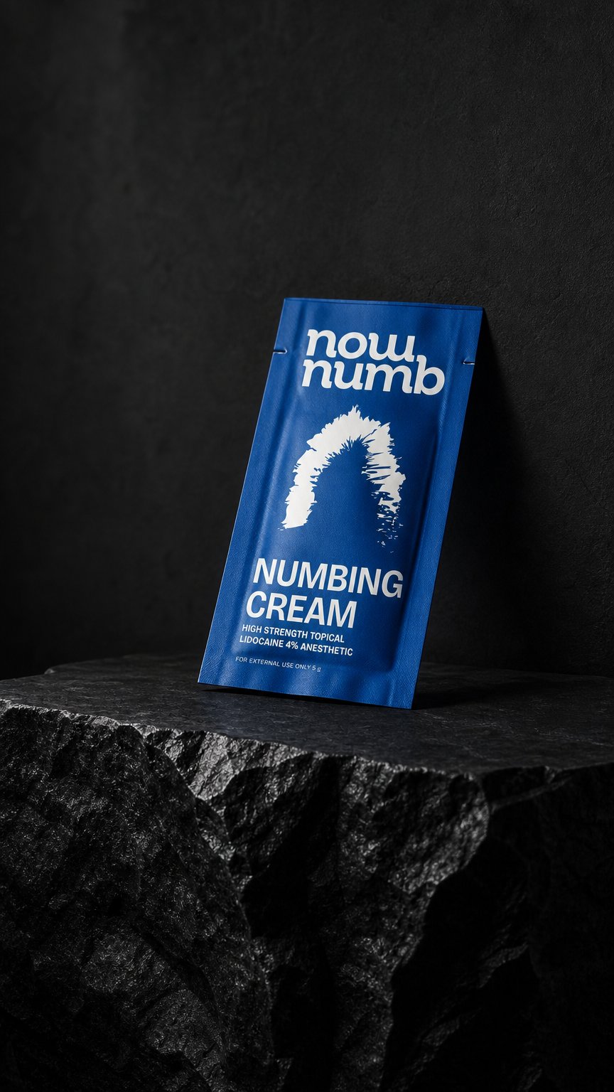 AI product shot of Now Numb topical lidocaine numbing cream