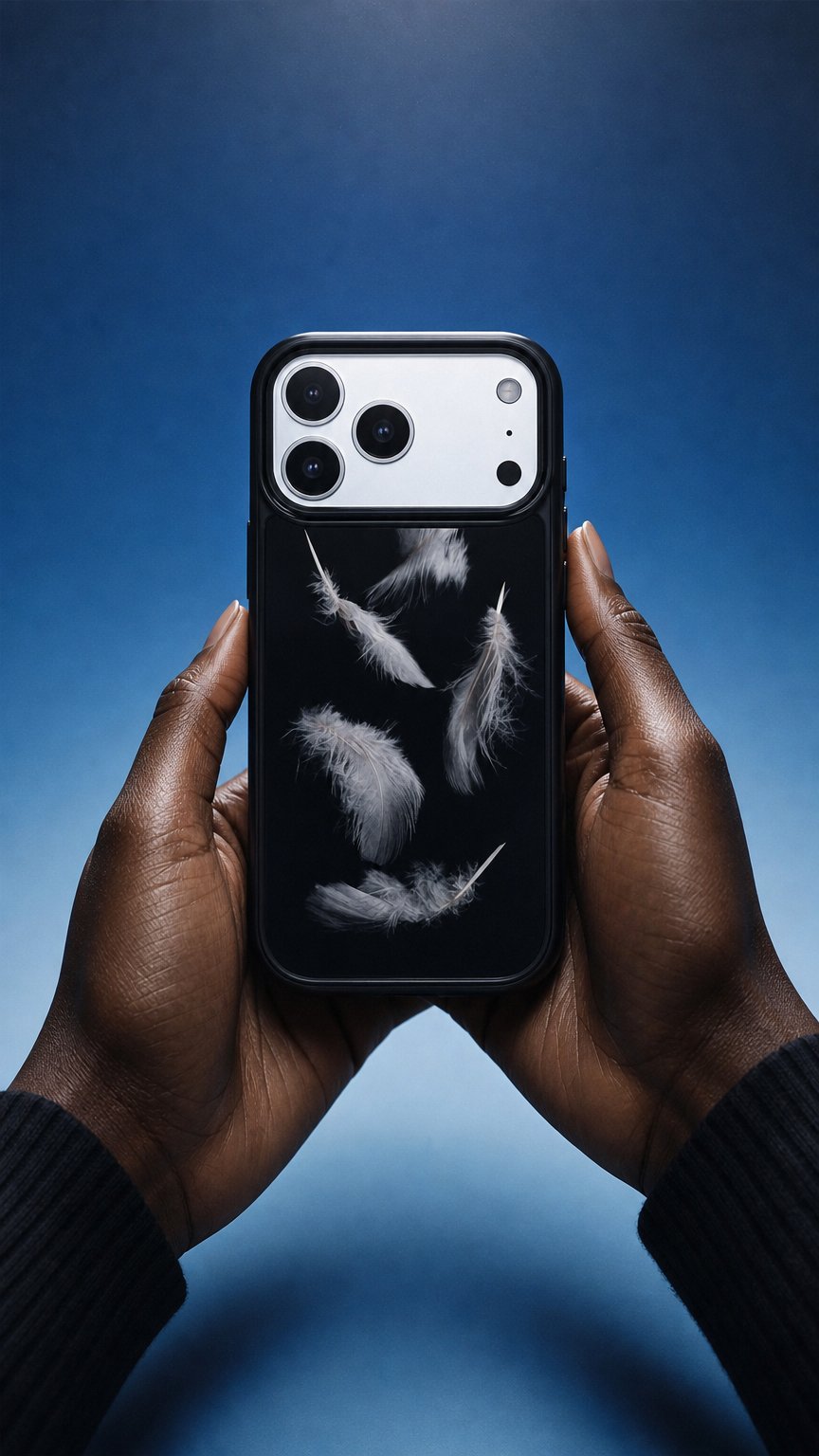 AI product shot of Falling Feather — 墨羽