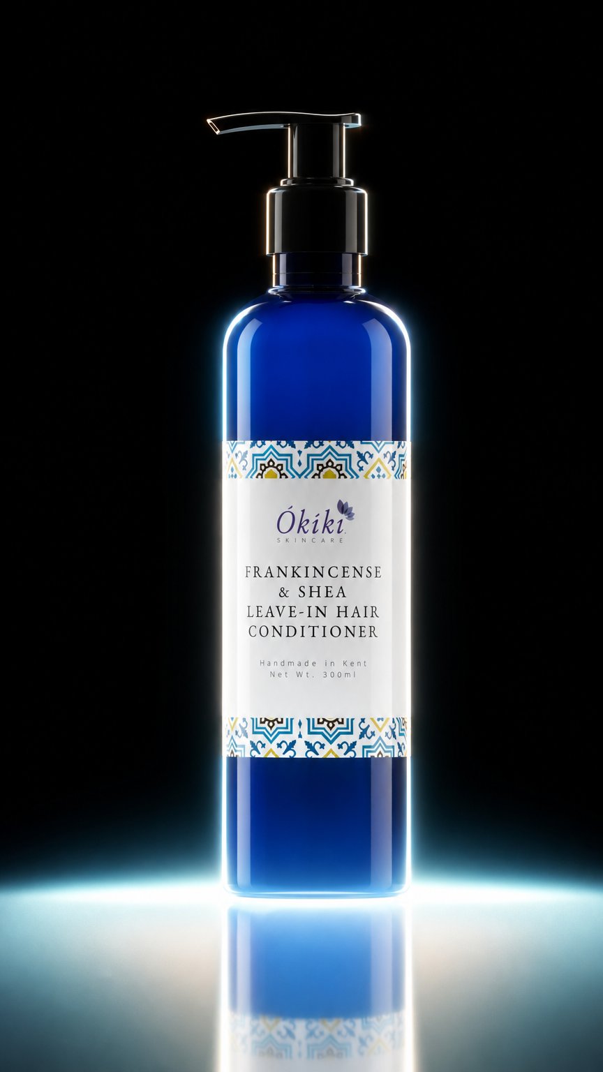 AI product shot of Frankincense & Shea Leave-in Hair Conditioner