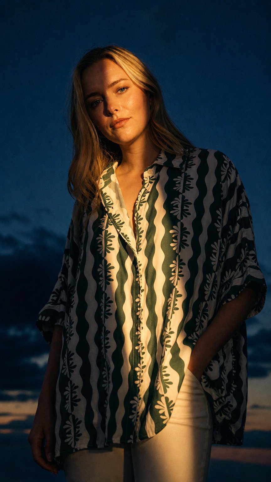 AI product shot of Rhythm Shirt Winter Green