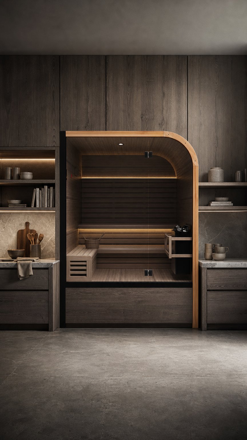 AI product shot of Everglow Traditional Sauna