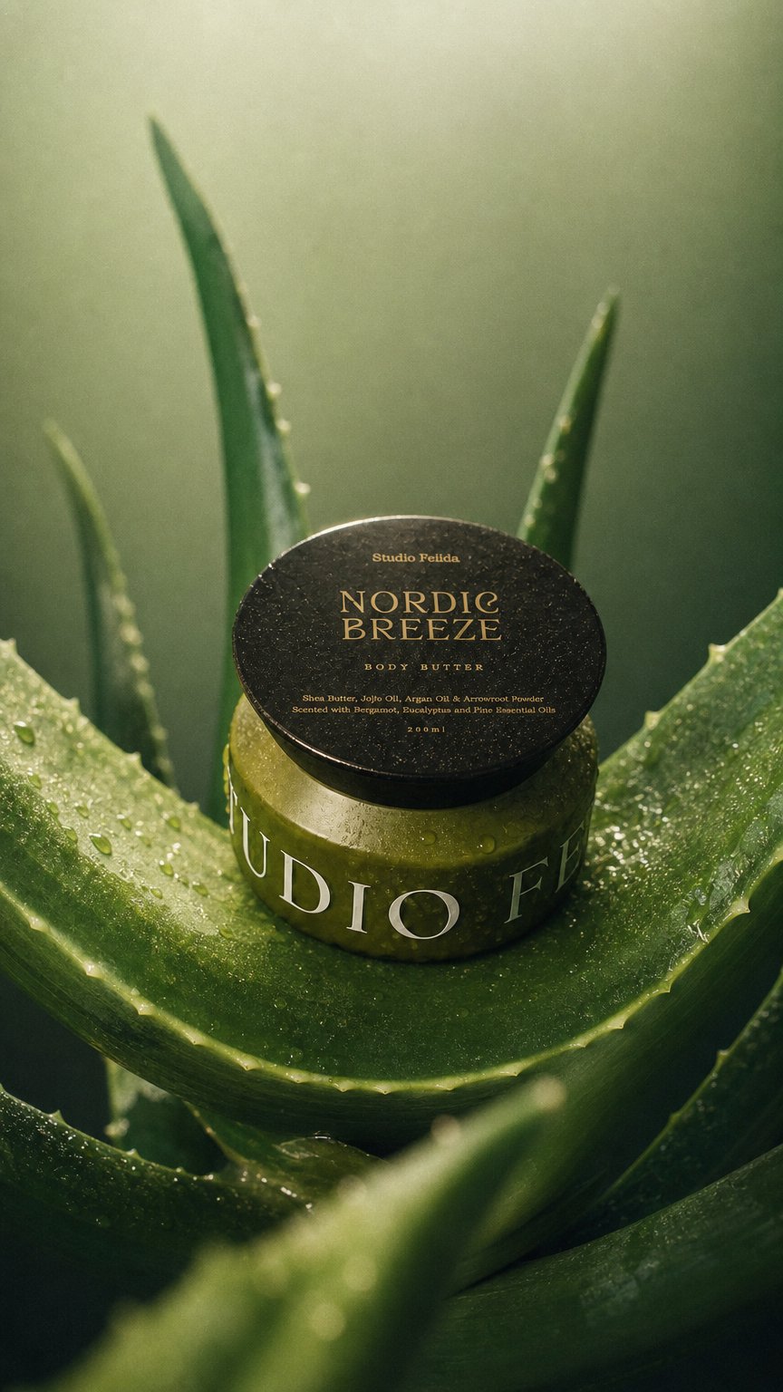AI product shot of Nordic Breeze Body Butter