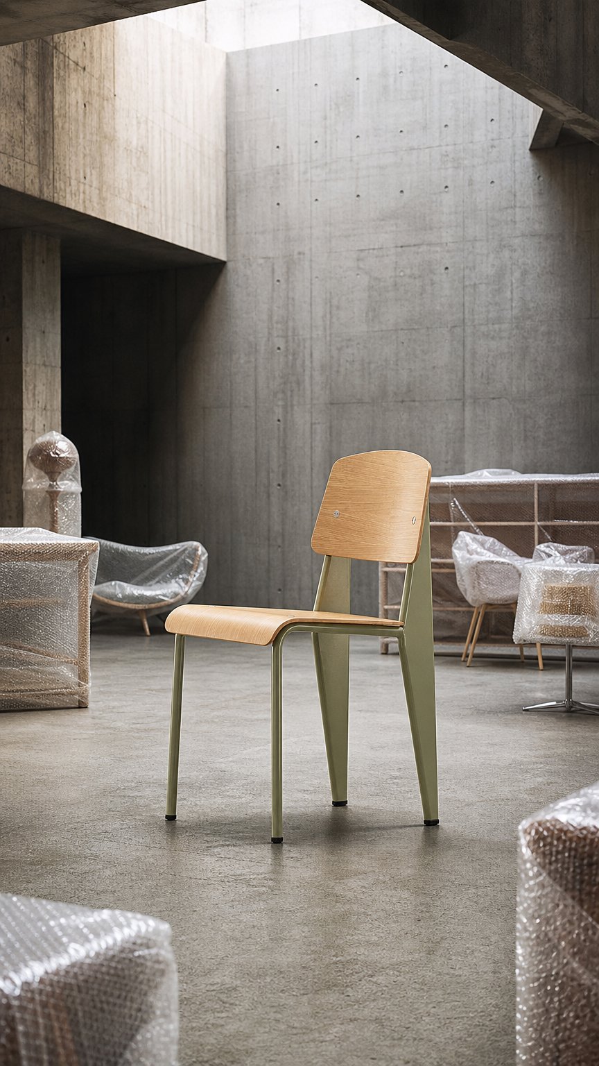 AI product shot of Vitra - Prouvé Standard Chair