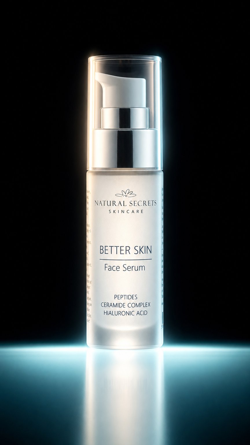 AI product shot of Better Skin Serum - emulsyjne serum z peptydami, ceramidami i wit. C Tetra 20 ml