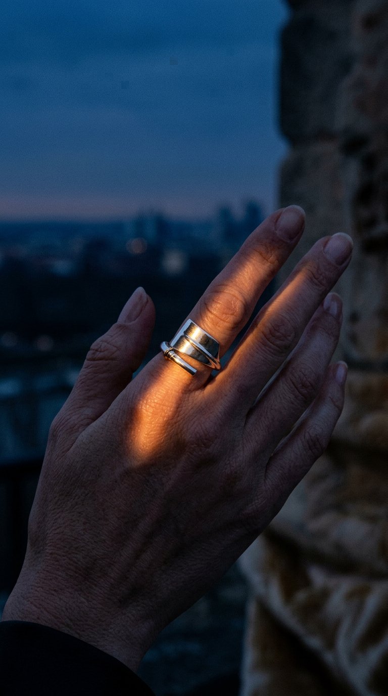 AI product shot of Rowing Cleaver Oar Ring