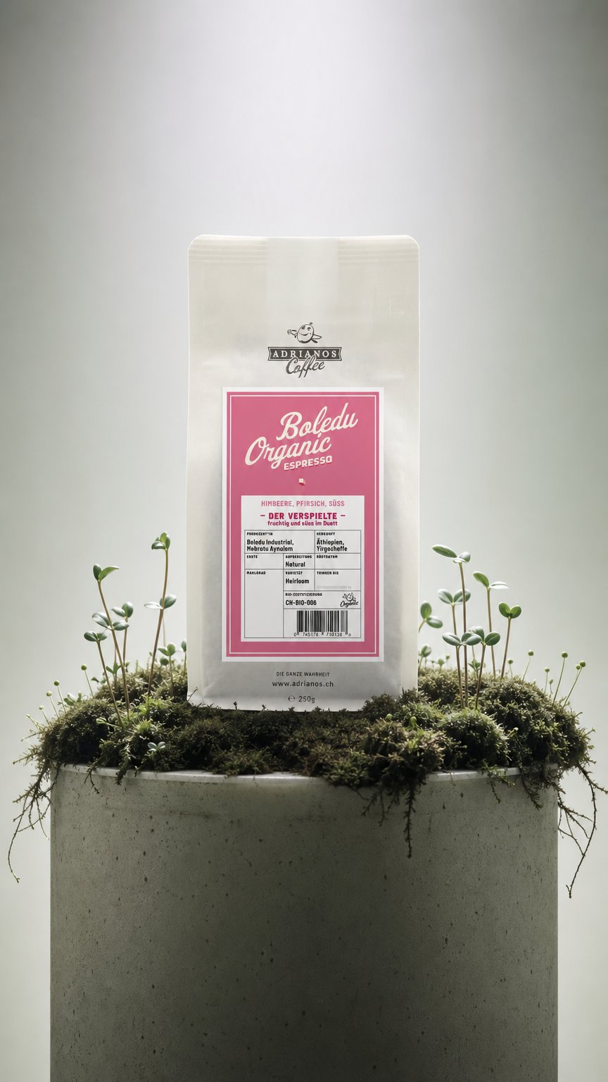 AI product shot of Boledu Organic Kaffee Bohnen (Gastro)