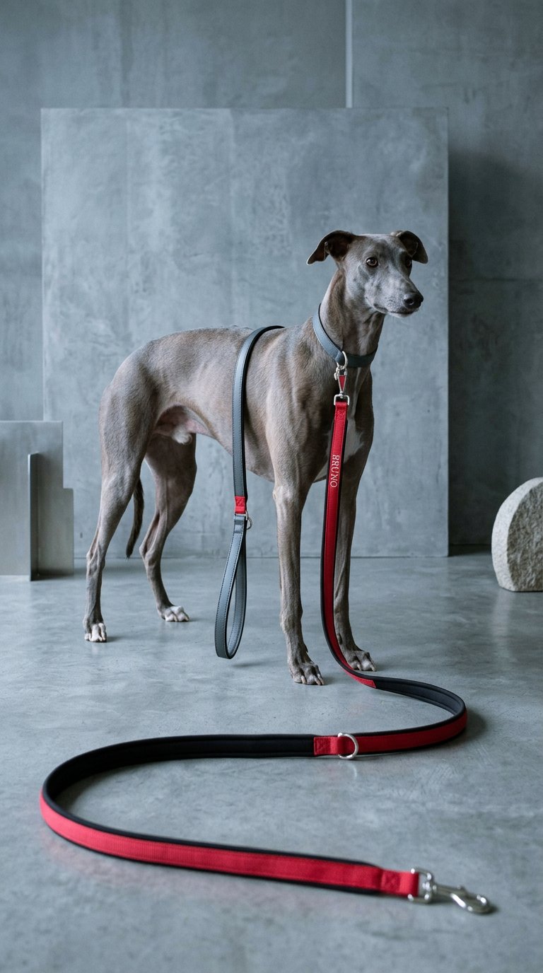 AI product shot of PERSONALISIEREN: Führleine Nylon, 3-fach verstellbar, Futter-Neopren - verschiedene Farben und Größen