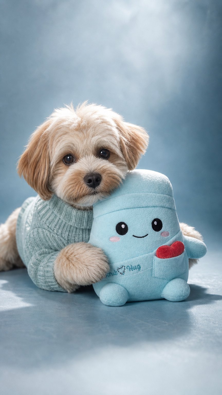 AI product shot of Scrub Hug Comfort Companion