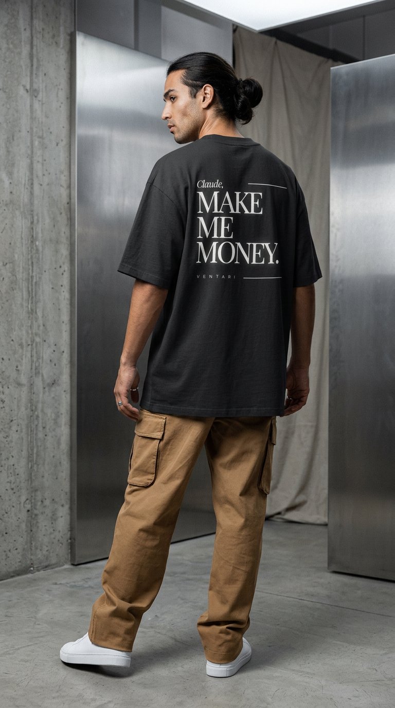 AI product shot of The Claude Tee