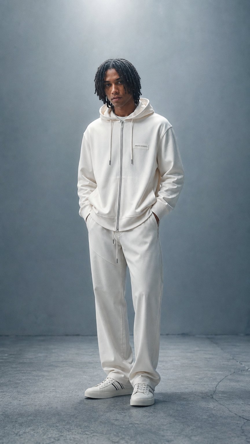 AI product shot of ARMANI EXCHANGE Zip-up sweatshirt