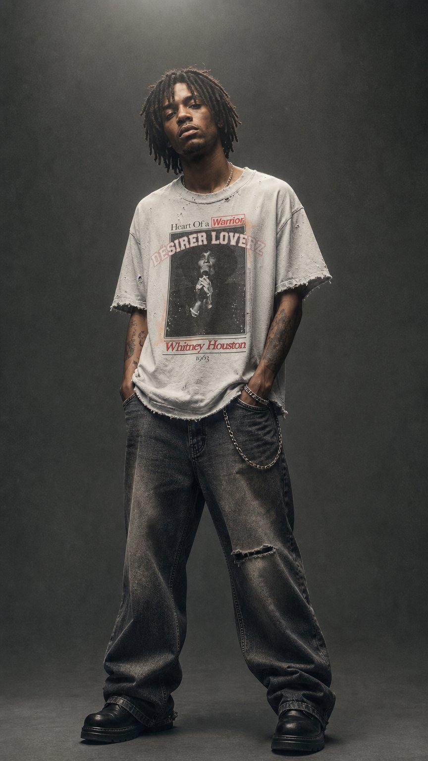 AI product shot of Vox Aeterna Tee