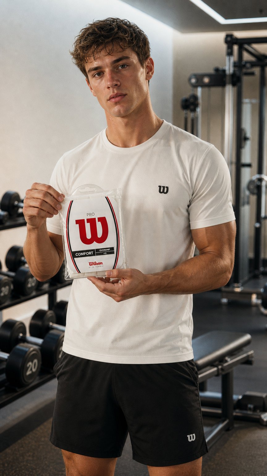 AI product shot of Wilson Padel Overgrip PRO White X 12