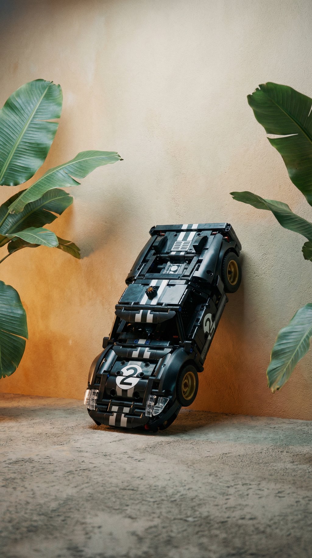 AI product shot of LEGO 1966 Ford GT40 MKII Race Car
