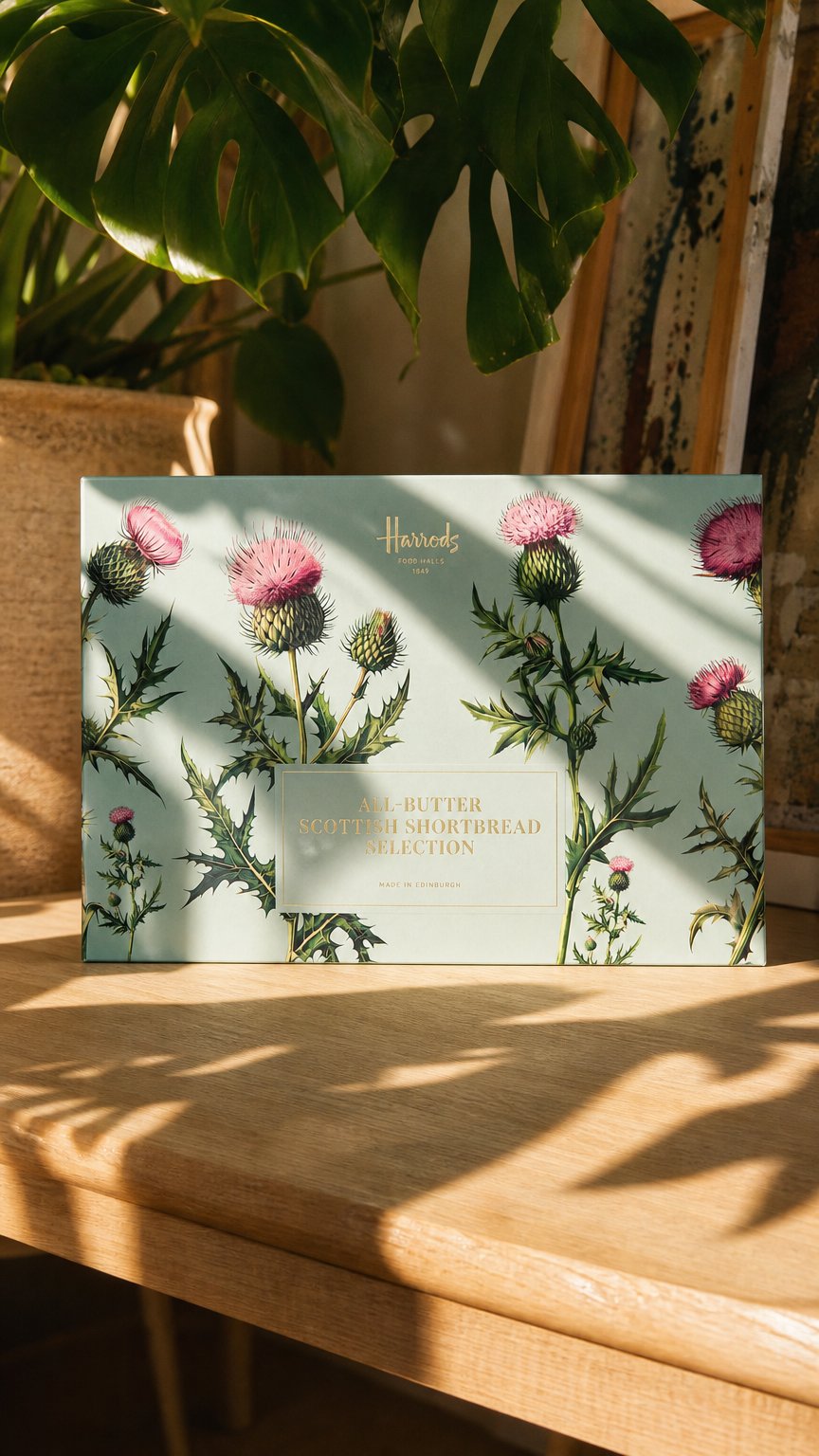 AI product shot of Harrods All-Butter Scottish Shortbread Selection (240g)
