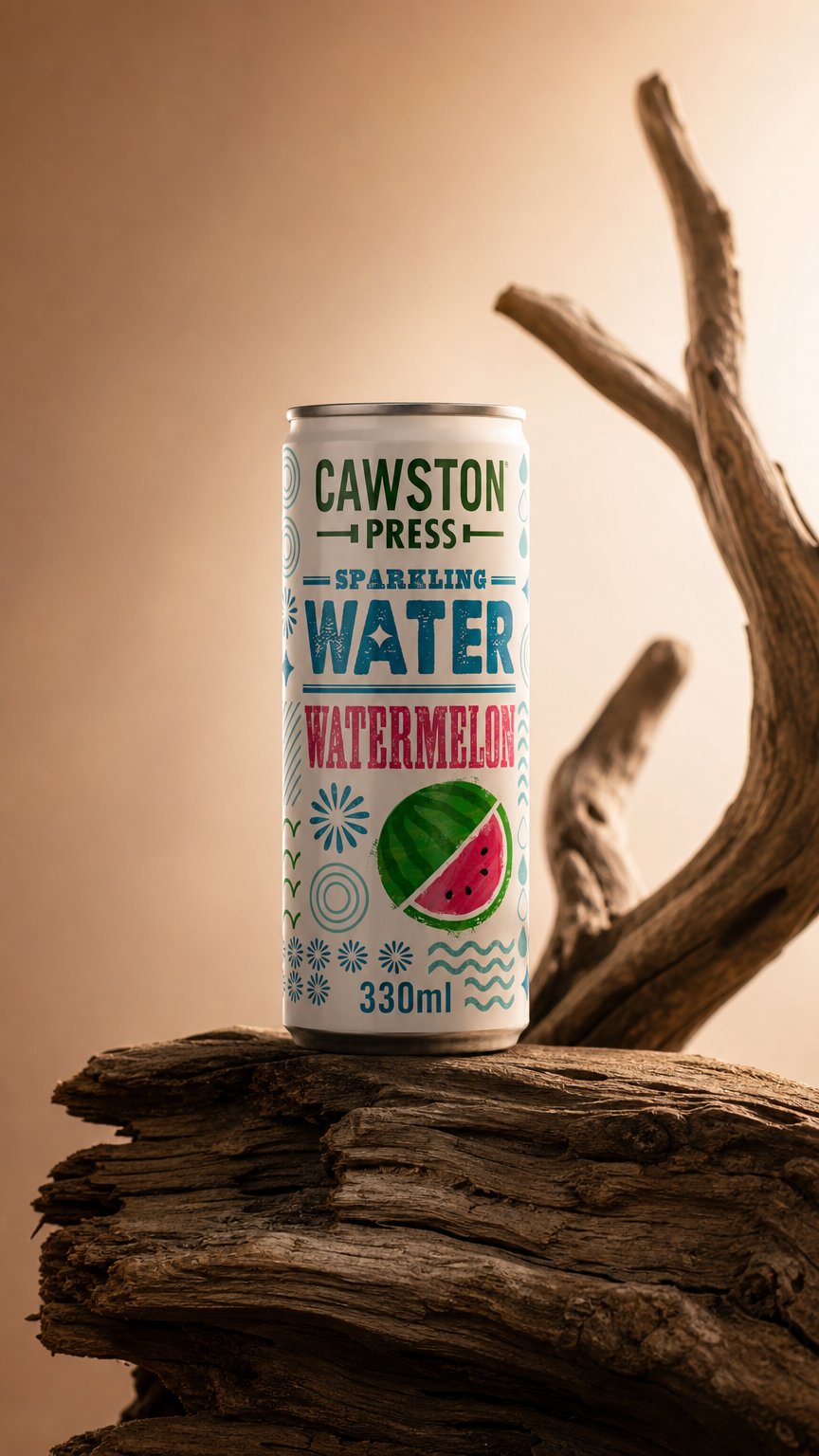 AI product shot of Sparkling Water Watermelon 330ml (24 Pack)
