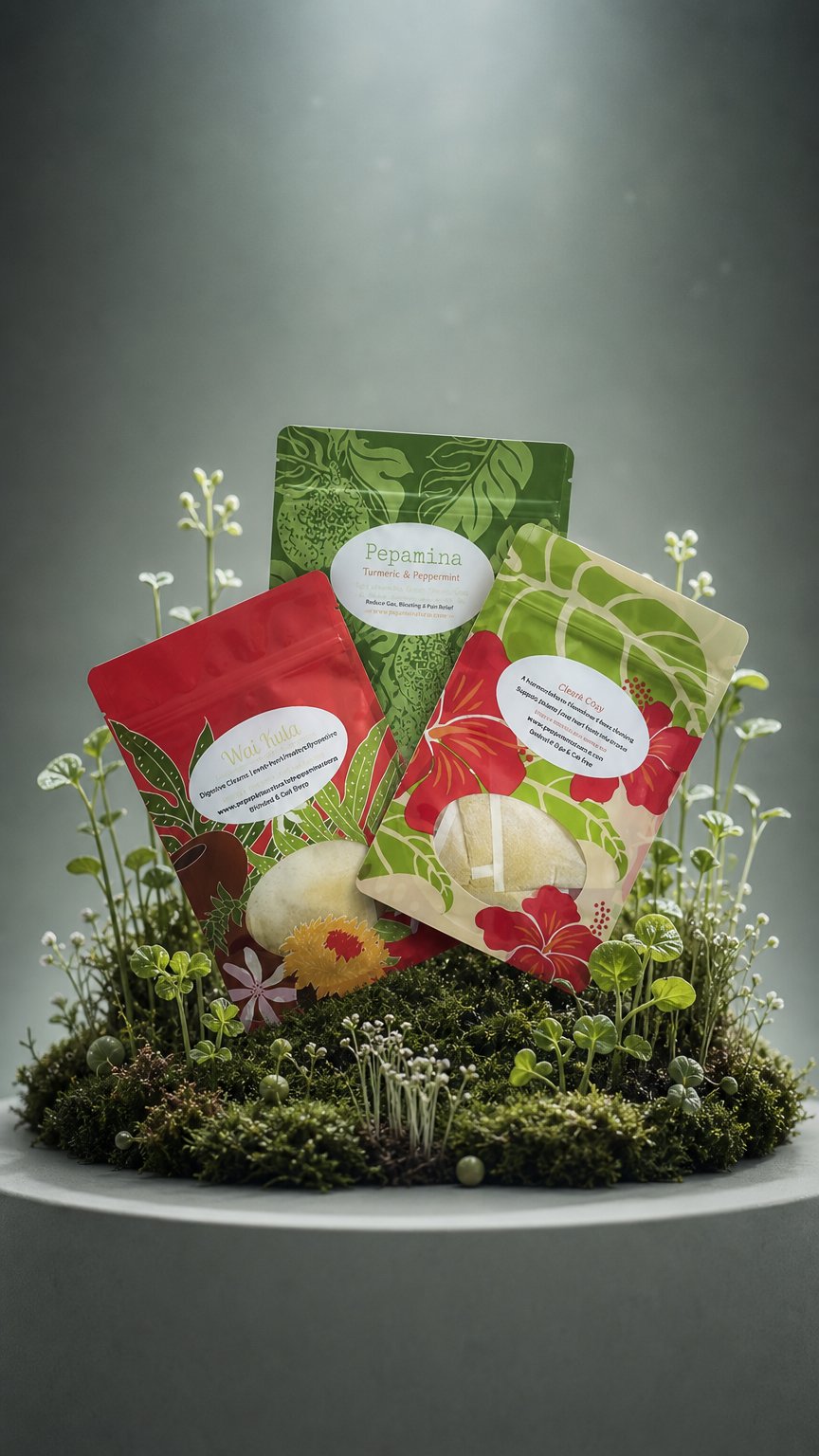 AI product shot of Gift Set: Turmeric Tea Trio