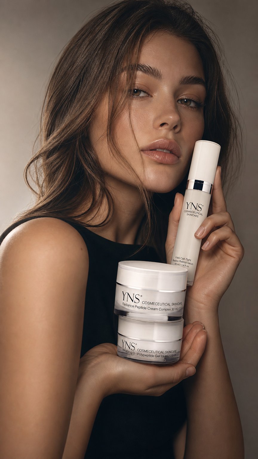 AI product shot of The Power Trio From YNS Cosmeceutical Skincare