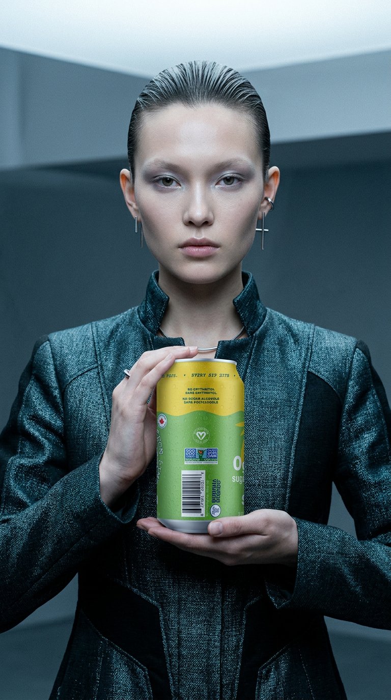 AI product shot of Lemon Lime Soda