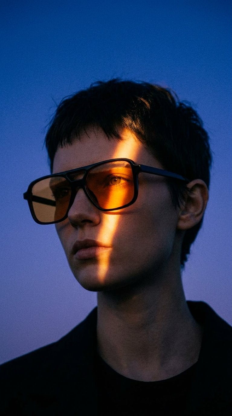 AI product shot of Pier One UNISEX - Sunglasses - black/orange