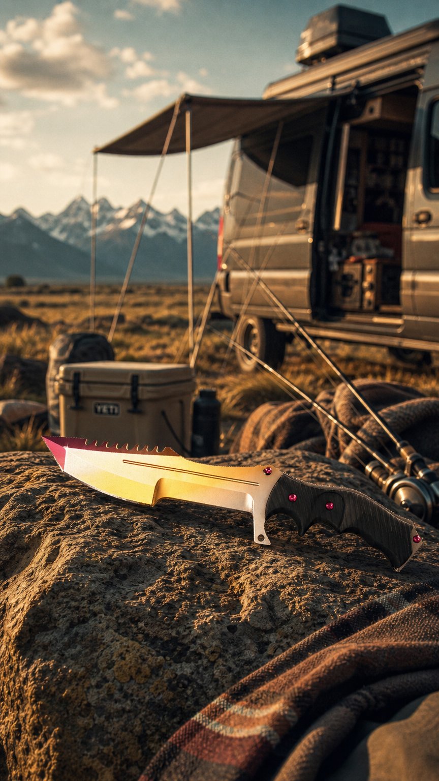 AI product shot of Huntsman Knife