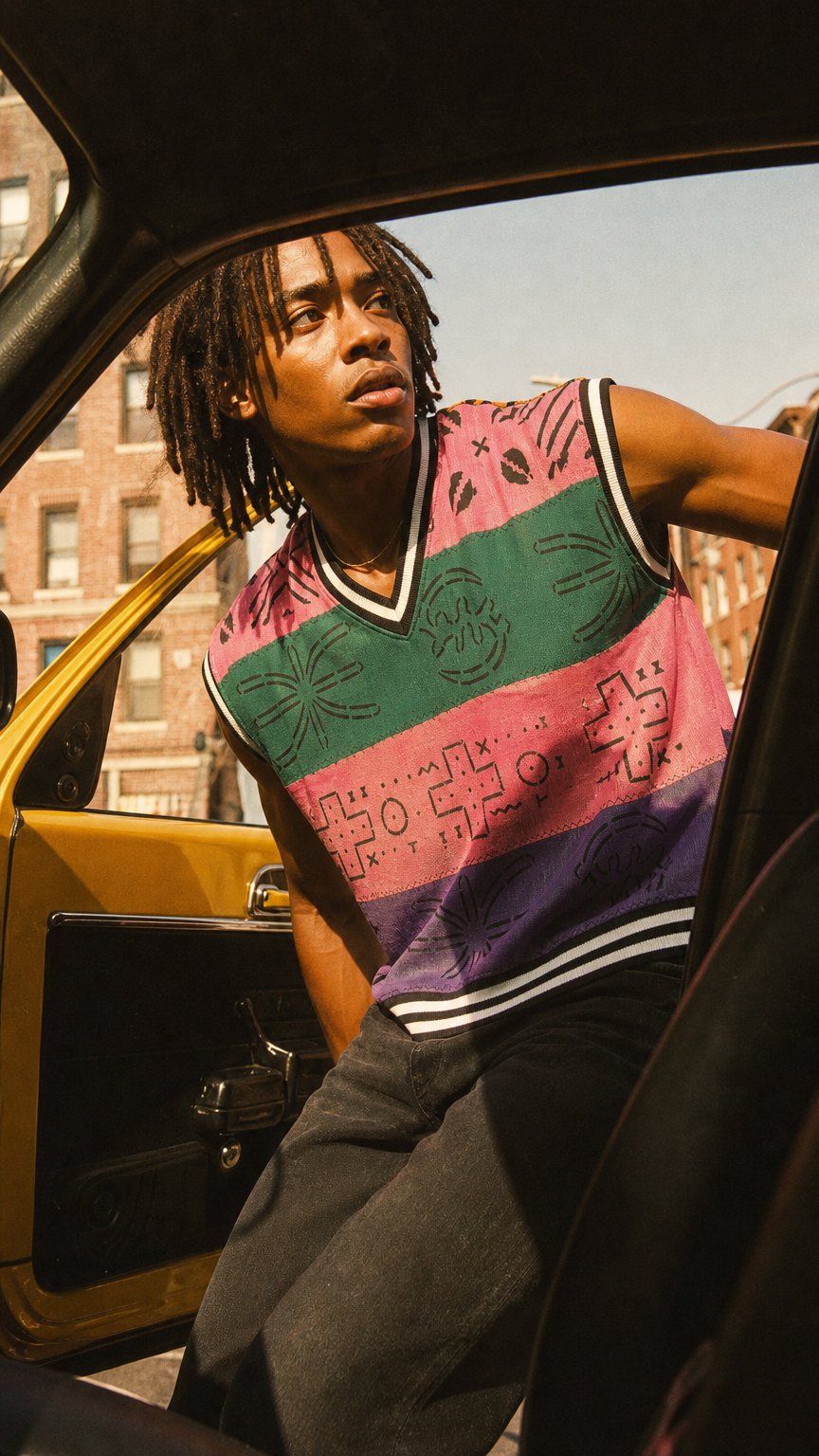 AI product shot of Starburst Cropped Heritage Vest (XL)